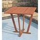 Table carrée inversée Royal Tahiti Balau de 71 cm (28 pouces) pour patio
