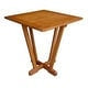 Table carrée inversée Royal Tahiti Balau de 71 cm (28 pouces) pour patio