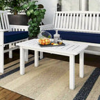 CorLiving Miramar Whitewashed Hardwood Outdoor Coffee Table