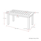 Table basse d'extérieur en bois dur blanchi CorLiving Miramar