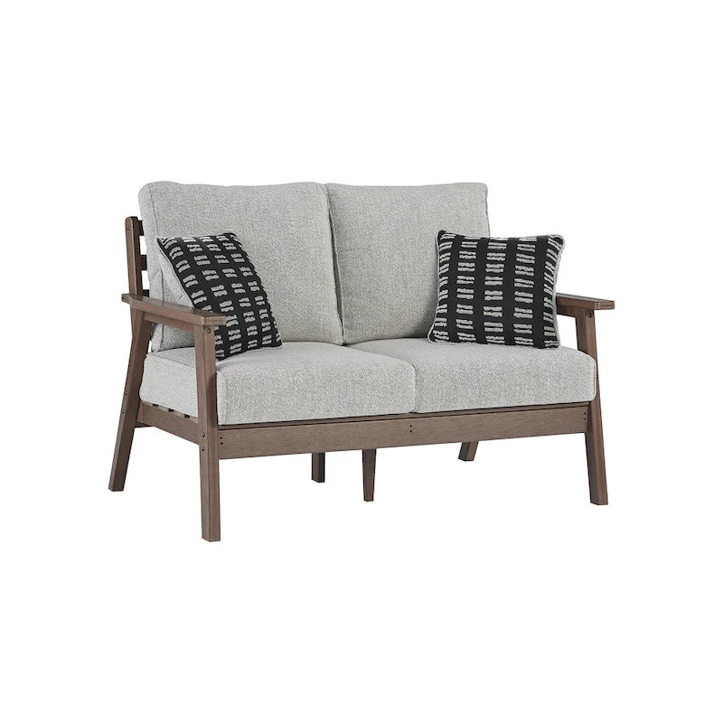 Canapé deux places d'extérieur Emmeline en polyester résistant aux intempéries, avec coussin - Signature Design by Ashley - 56 po L x 34 po P x 34 po H