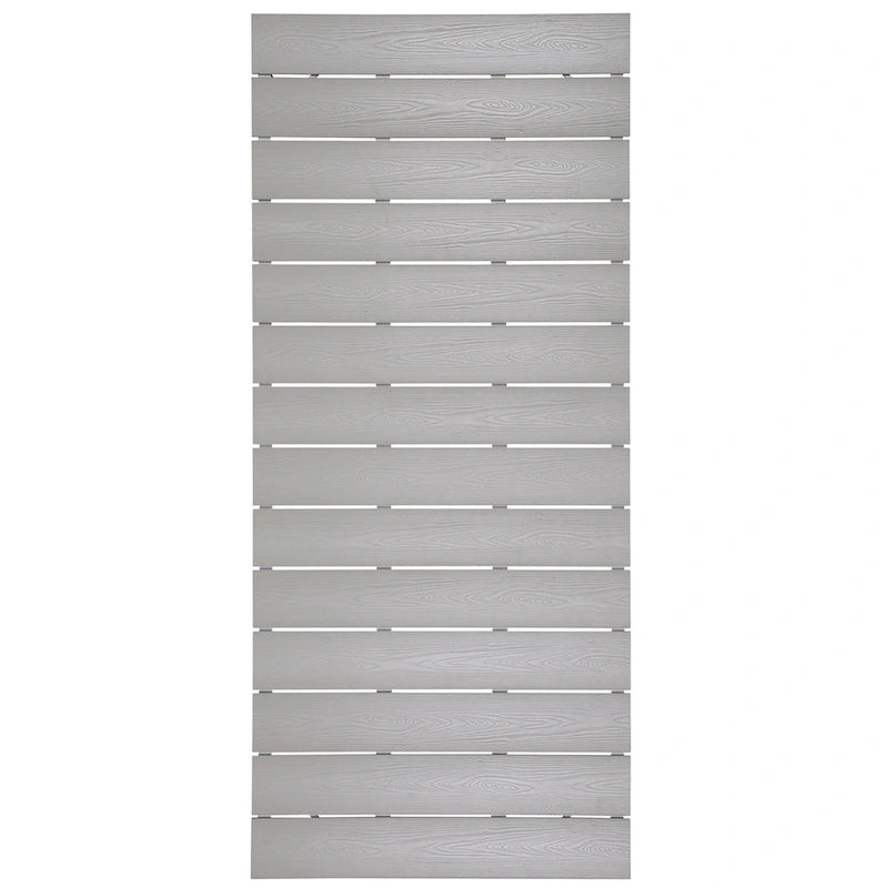 Ensemble de salle à manger d'extérieur Gilbert moderne gris clair et blanc, 9 pièces