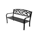 Banc de jardin en métal Lotus Home - 34 cm (H) x 50 cm (L) x 24 cm (P)