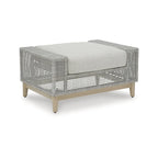 Pouf d'extérieur gris Seton Creek de Signature Design by Ashley avec coussin - 89,2 cm (L) x 62,2 cm (P) x 48,3 cm (H)