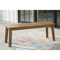 Janiyah Light Brown Bench - 47 W x 16 D x 17 H