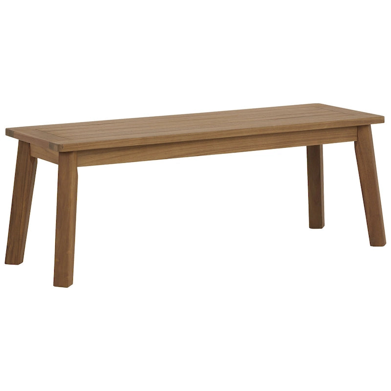 Banc Janiyah marron clair - 47 cm L x 16 cm P x 17 cm H
