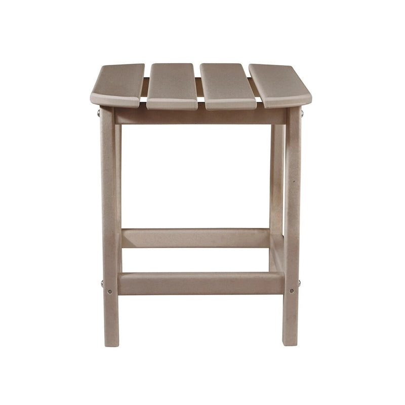 Table d'appoint rectangulaire d'extérieur Sundown Treasure en polyéthylène résistant aux intempéries - Gris-brun