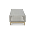 Table basse d'extérieur Seton Creek grise, Signature Design by Ashley - 127 cm (L) x 71 cm (P) x 46 cm (H)
