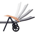 Chaise longue pliante d'extérieur en rotin, réglable, pour terrasse
