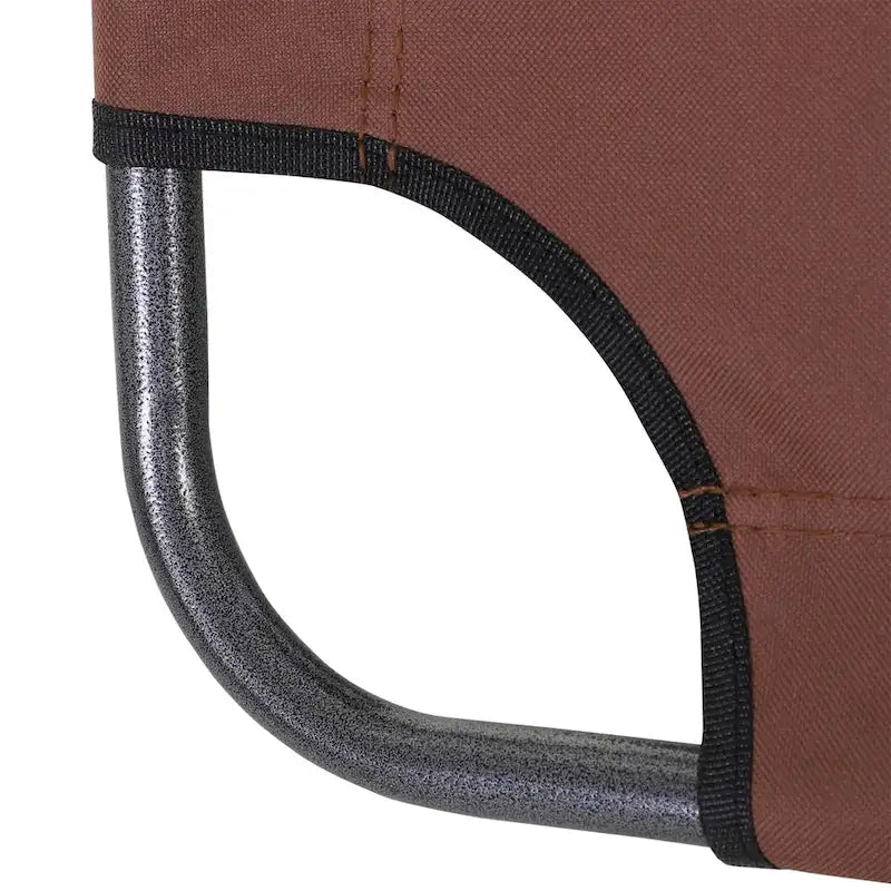 Chaise longue de patio 2 en 1 Outsunny avec coussin, transat pliant d'extérieur inclinable à 120/180°, tissu Oxford, marron