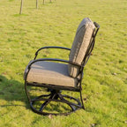 Fauteuil à bascule pivotant Hornby avec coussins de dossier et d'assise (lot de 2) par Havenside Home