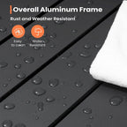 Table de salle à manger extensible d'extérieur Pellabant - 63 / 31,5 (L) x 31,5 l x 29,5 H