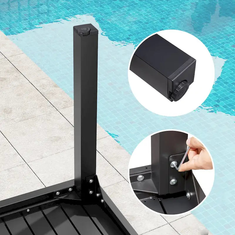 Table de salle à manger extensible d'extérieur Pellabant - 63 / 31,5 (L) x 31,5 l x 29,5 H