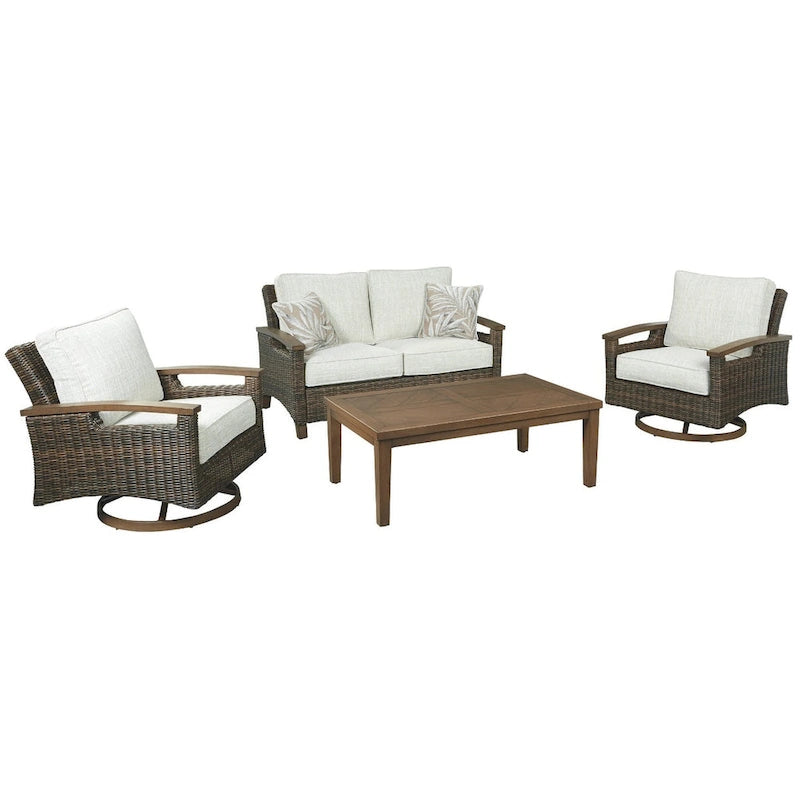 Canapé d'extérieur Paradise Trail avec coussin - Brun moyen - 148,6 cm (L) x 90,8 cm (P) x 97,1 cm (H)