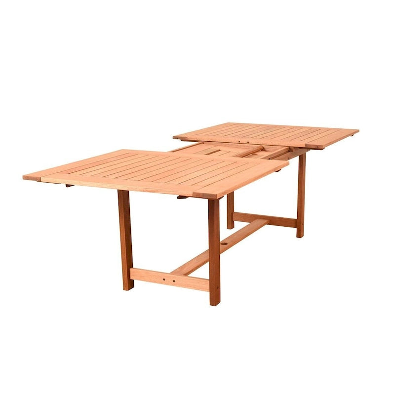 Ensemble de salle à manger d'extérieur Amazonia Naples 9 pièces en bois certifié FSC