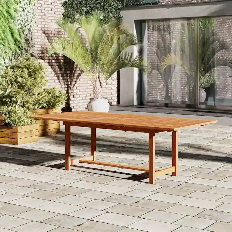 Ensemble de salle à manger d'extérieur Amazonia Naples 9 pièces en bois certifié FSC