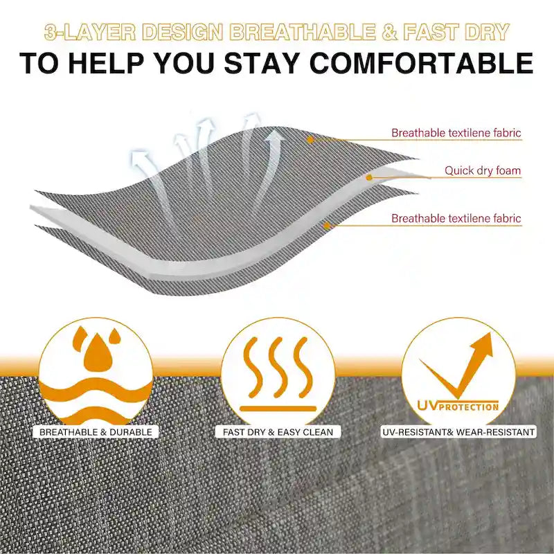 Ensemble de 2 chaises de salle à manger de patio MAISON ARTS