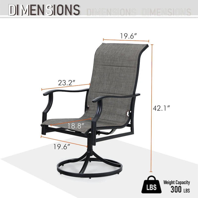 Ensemble de 2 chaises de salle à manger de patio MAISON ARTS