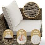 Ensemble de sièges modulables 6 pièces avec coussins