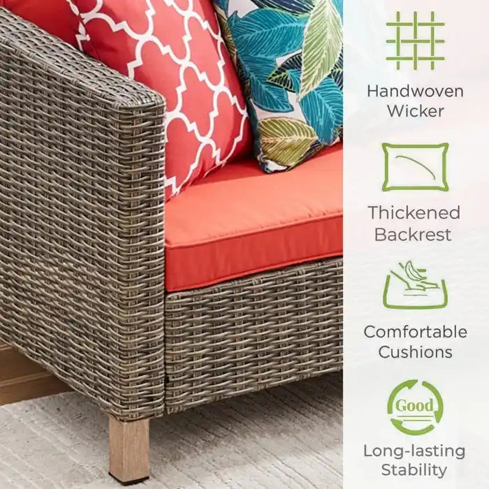 Ensemble de sièges modulables 6 pièces avec coussins