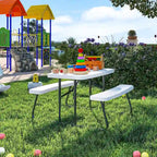 Rectangular 4 - Person Outdoor Dining Set Kids