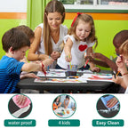 Ensemble de salle à manger d'extérieur rectangulaire pour 4 personnes pour enfants