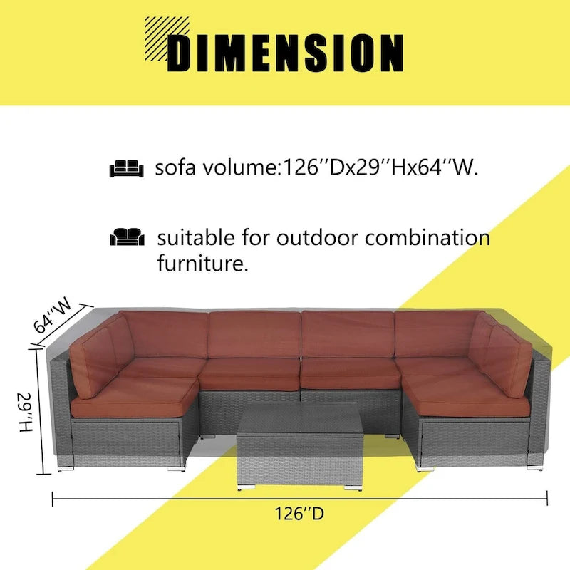 Housses de canapé imperméables en tissu pour mobilier de jardin