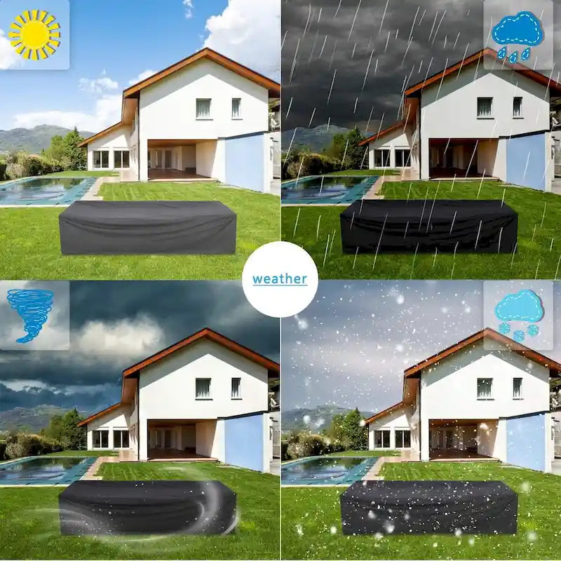 Housses de canapé imperméables en tissu pour mobilier de jardin