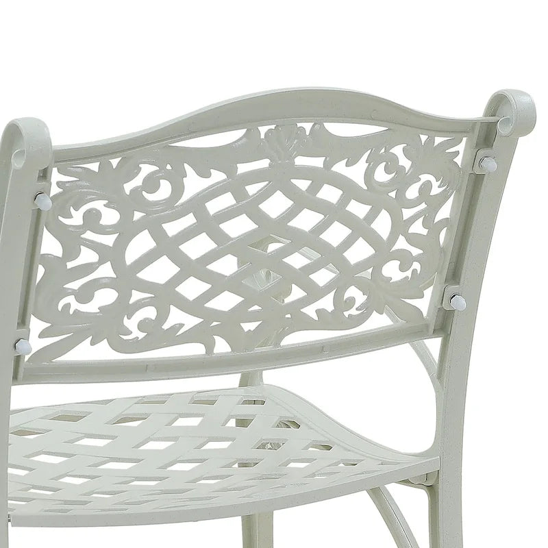 Chaises de salle à manger d'extérieur Clihome avec accoudoirs en fonte d'aluminium (lot de 2)