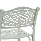 Chaises de salle à manger d'extérieur Clihome avec accoudoirs en fonte d'aluminium (lot de 2)