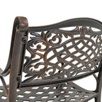 Chaises de salle à manger d'extérieur Clihome avec accoudoirs en fonte d'aluminium (lot de 2)