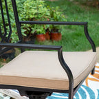 Ensembles de salle à manger d'extérieur MAISON ARTS 7/9 pièces avec table à manger rectangulaire extensible en métal et 6/8 chaises de salle à manger