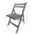 Chaise pliante à lattes en bois pour événements spéciaux, lot de 4