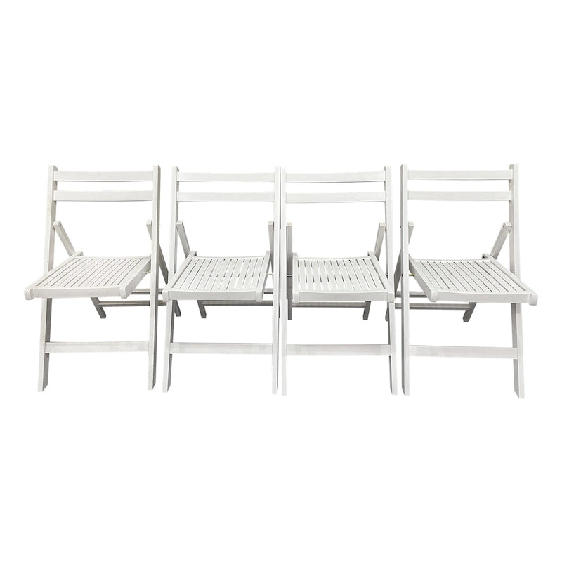 Chaise pliante à lattes en bois pour événements spéciaux, lot de 4