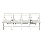 Chaise pliante à lattes en bois pour événements spéciaux, lot de 4