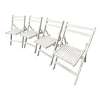 Chaise pliante à lattes en bois pour événements spéciaux, lot de 4