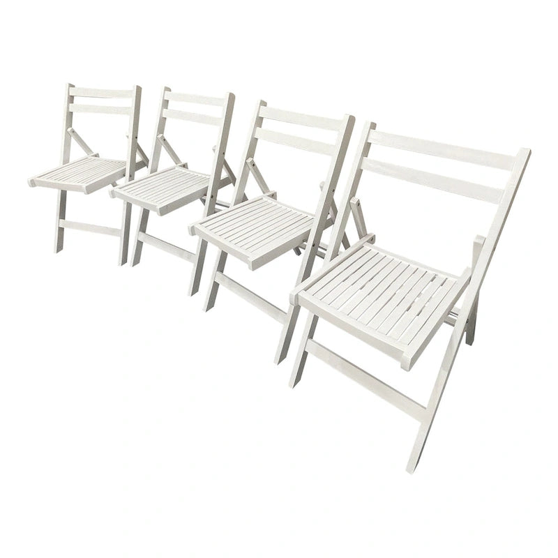 Chaise pliante à lattes en bois pour événements spéciaux, lot de 4