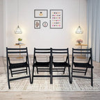 Chaise pliante à lattes en bois pour événements spéciaux, lot de 4