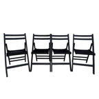 Chaise pliante à lattes en bois pour événements spéciaux, lot de 4