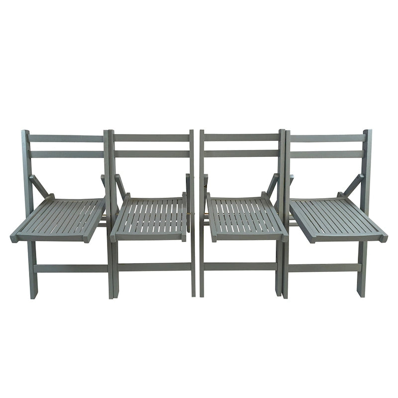 Chaise pliante à lattes en bois pour événements spéciaux, lot de 4