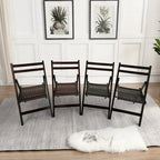Chaise pliante à lattes en bois pour événements spéciaux, lot de 4