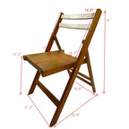 Chaise pliante à lattes en bois pour événements spéciaux, lot de 4
