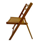 Chaise pliante à lattes en bois pour événements spéciaux, lot de 4