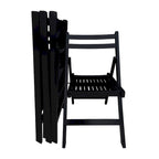 Chaise pliante à lattes en bois pour événements spéciaux, lot de 4
