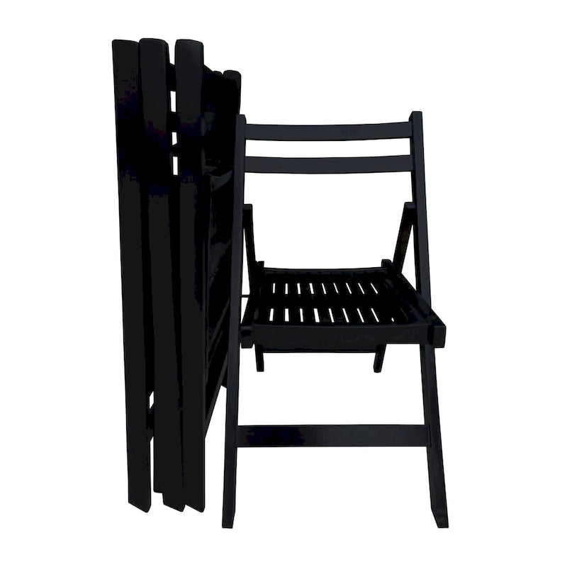 Chaise pliante à lattes en bois pour événements spéciaux, lot de 4