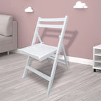 Chaise pliante à lattes en bois pour événements spéciaux, lot de 4