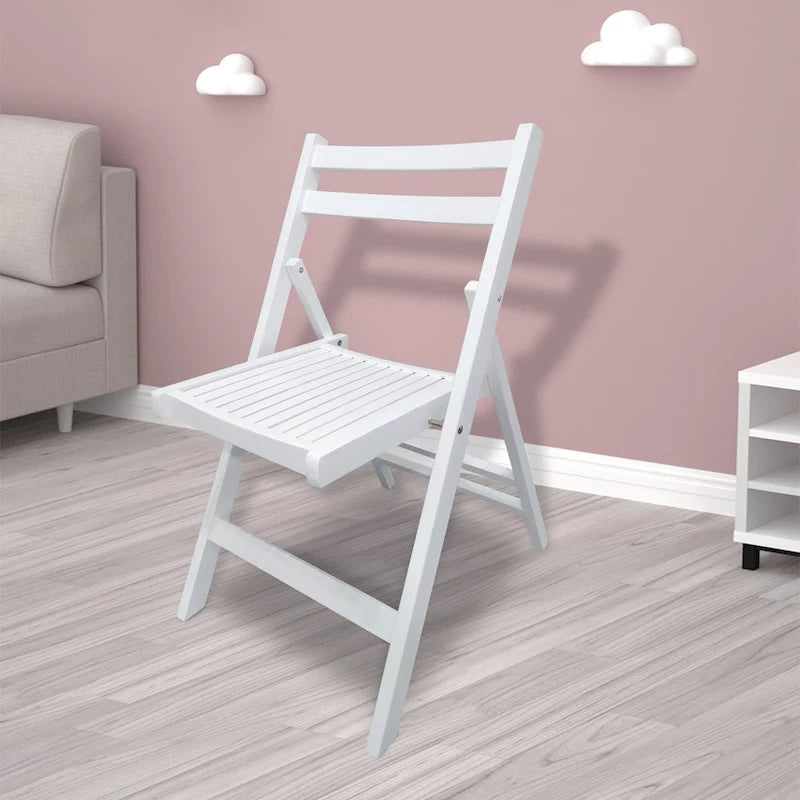 Chaise pliante à lattes en bois pour événements spéciaux, lot de 4