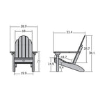 Ensemble essentiel HIGHWOOD de 2 chaises Adirondack