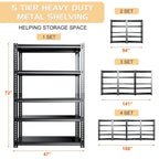 Étagère de rangement robuste DoCred, unité de rangement métallique pour garage, lot de 4
