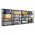 Étagère de rangement robuste DoCred, unité de rangement métallique pour garage, lot de 4